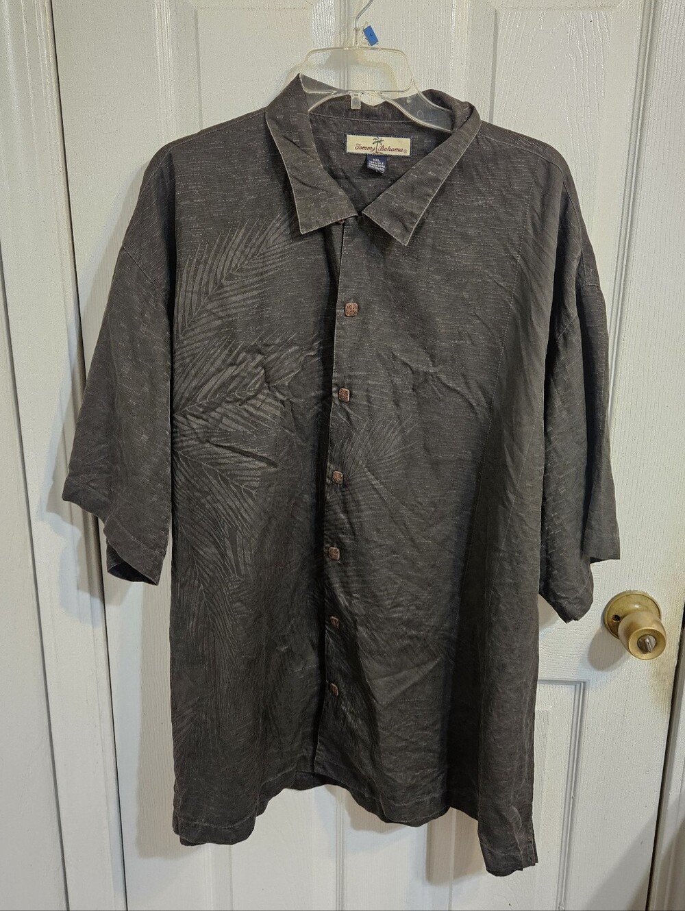 Tommy Bahama Men's Short Sleeve Hawaiian Button Up Front Shirt 100% Silk XXL